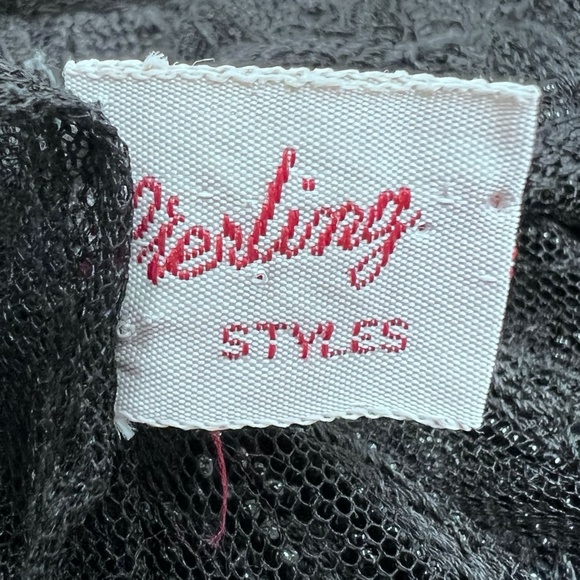 STERLING STYLES BLACK SHEER MESH BEADED EVENING JACKET - Picture 12 of 15